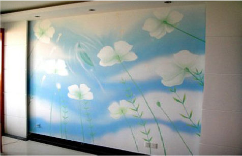  喜德画墙绘怎么画好白云的蓬松感？