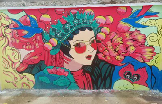  喜德墙体彩绘-网红墙