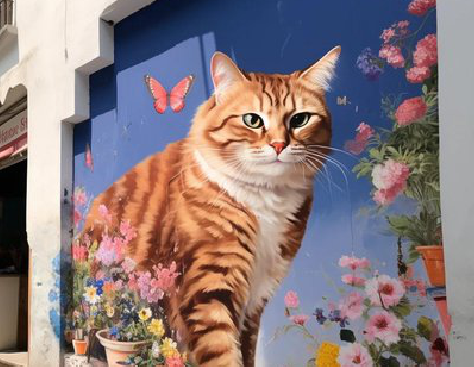  喜德自己绘制有个性的手绘墙