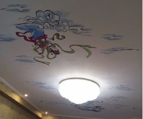  喜德如何快速绘制天花板上的手绘墙？