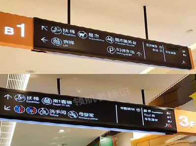  喜德如何通过商场标识牌引导客流分布？